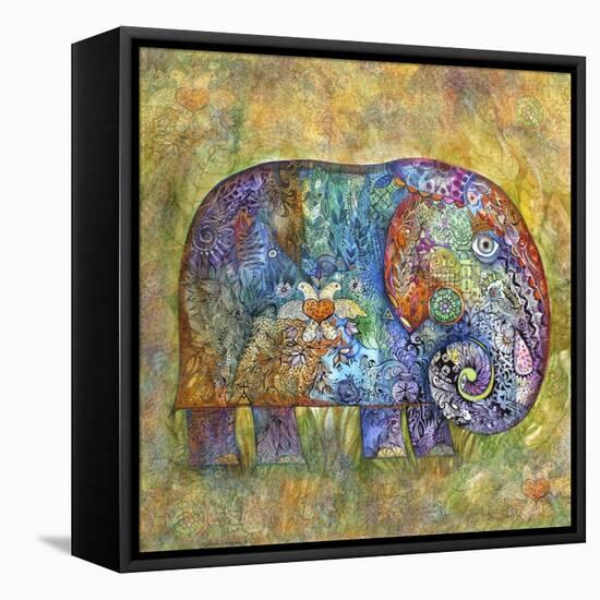 Runes Elephant-Oxana Zaika-Framed Stretched Canvas