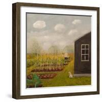 Runner Beans & Peas (The Allotment)-Chris Ross Williamson-Framed Giclee Print