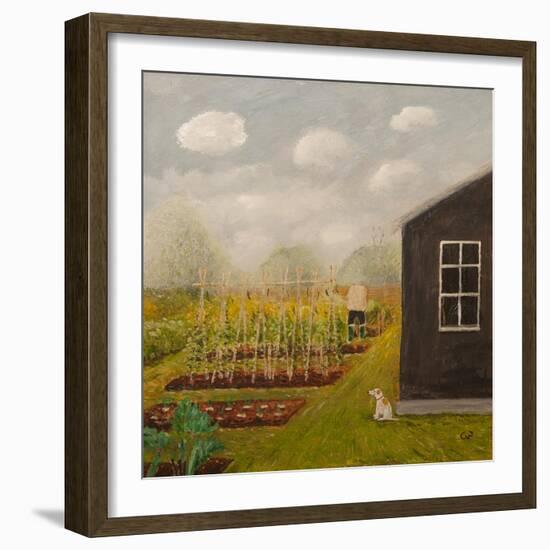 Runner Beans & Peas (The Allotment)-Chris Ross Williamson-Framed Giclee Print