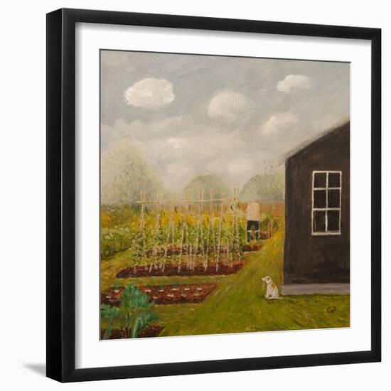 Runner Beans & Peas (The Allotment)-Chris Ross Williamson-Framed Giclee Print