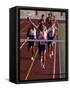 Runner Celebrates at the Finish Line-null-Framed Stretched Canvas