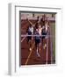 Runner Celebrates at the Finish Line-null-Framed Photographic Print