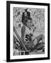 Runner Gunhild Larking Relaxing at the Olympics-null-Framed Premium Photographic Print