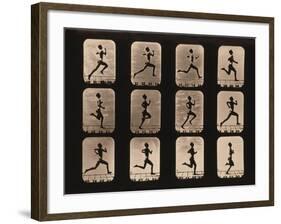 Runner in Action-null-Framed Art Print