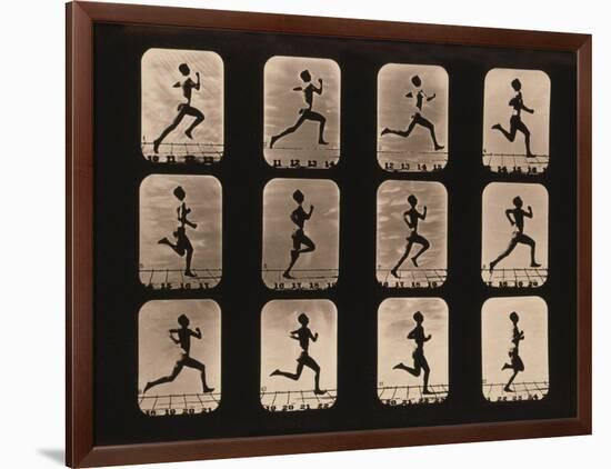 Runner in Action-null-Framed Art Print