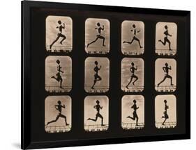 Runner in Action-null-Framed Art Print