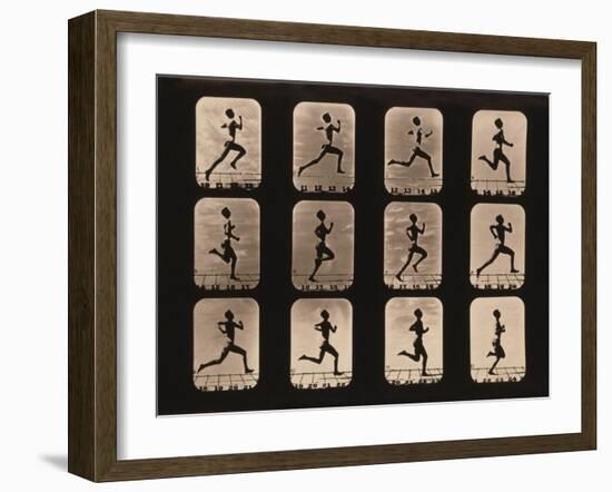 Runner in Action-null-Framed Art Print