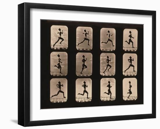 Runner in Action-null-Framed Art Print