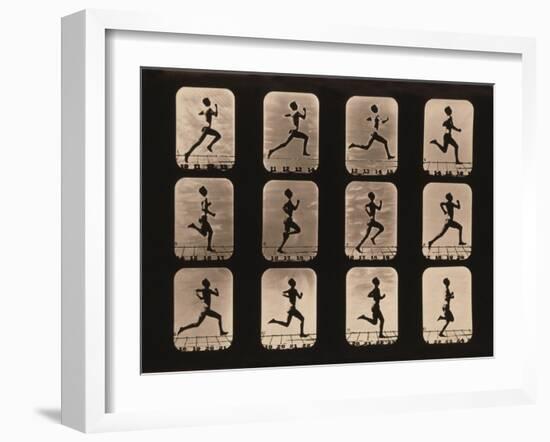 Runner in Action-null-Framed Art Print