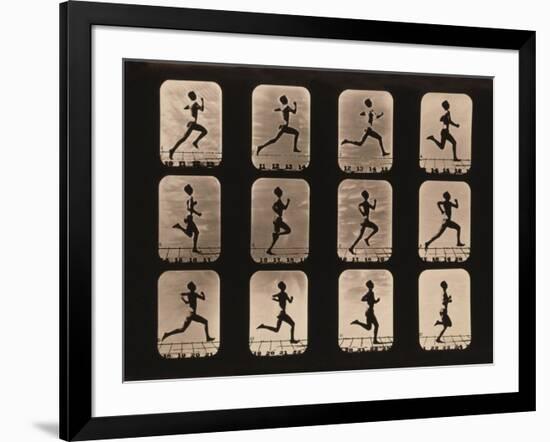 Runner in Action-null-Framed Art Print