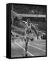 Runner Milt Campbell Competing in the Olympics-John Dominis-Framed Stretched Canvas