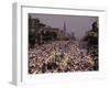 Runner on 4th Avenue in Brooklyn During the 1990 New York City Marathon-null-Framed Photographic Print