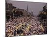 Runner on 4th Avenue in Brooklyn During the 1990 New York City Marathon-null-Mounted Photographic Print