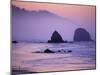 Runner on The Beach, Cannon Beach, Oregon, USA-Gavriel Jecan-Mounted Photographic Print