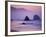 Runner on The Beach, Cannon Beach, Oregon, USA-Gavriel Jecan-Framed Photographic Print