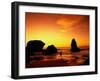 Runner Silhouetted on Beach-Robert Houser-Framed Premium Photographic Print