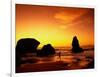 Runner Silhouetted on Beach-Robert Houser-Framed Photographic Print