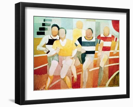 Runners, 1924-25 (Oil on Canvas)-Robert Delaunay-Framed Giclee Print