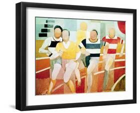 Runners, 1924-25 (Oil on Canvas)-Robert Delaunay-Framed Giclee Print