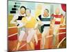 Runners, 1924-25 (Oil on Canvas)-Robert Delaunay-Mounted Giclee Print