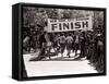 Runners Approaching the Finish Line in Central Park. During the 1972 New York City Marathon-null-Framed Stretched Canvas