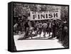 Runners Approaching the Finish Line in Central Park. During the 1972 New York City Marathon-null-Framed Stretched Canvas