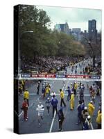 Runners Approaching the Finish Line in Central Park for The1981 NYC Marathon-null-Stretched Canvas