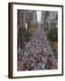 Runners Competing on First Avenue During 2009 New York City Marathon-null-Framed Photographic Print