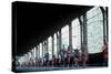 Runners crossing 1st Avenue/59th Street Bridge, NY City, NY Marathon-null-Stretched Canvas