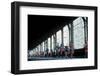 Runners crossing 1st Avenue/59th Street Bridge, NY City, NY Marathon-null-Framed Photographic Print