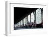 Runners crossing 1st Avenue/59th Street Bridge, NY City, NY Marathon-null-Framed Photographic Print