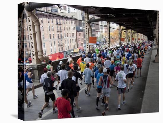 Runners Crossing the 59th Street Queensboro Bridge During the 2009 New York City Marathon-null-Stretched Canvas