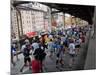 Runners Crossing the 59th Street Queensboro Bridge During the 2009 New York City Marathon-null-Mounted Photographic Print