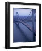 Runners Crossing the Verrazano Bridge after Starting the 1994 New York City Marathon-null-Framed Premium Photographic Print