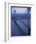 Runners Crossing the Verrazano Bridge after Starting the 1994 New York City Marathon-null-Framed Premium Photographic Print