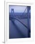 Runners Crossing the Verrazano Bridge after Starting the 1994 New York City Marathon-null-Framed Photographic Print