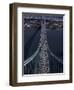 Runners Crossing the Verrazano Bridge after Starting the 1999 New York City Marathon-null-Framed Photographic Print