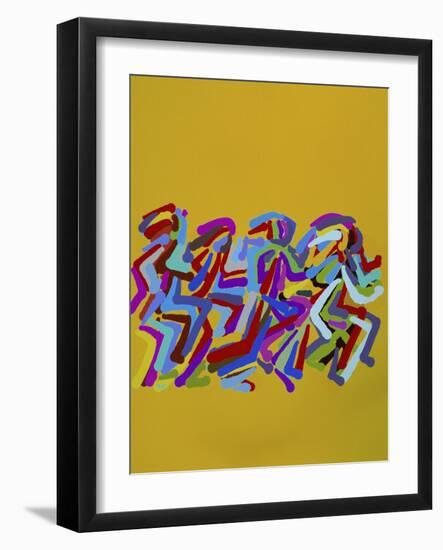 Runners II-Diana Ong-Framed Giclee Print