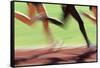 Runners Legs in Motion (Blurred Motion)-Peter Skinner-Framed Stretched Canvas