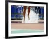 Runners Legs Splashing Through Water Jump of Track and Field Steeplechase Race, Sydney, Australia-Paul Sutton-Framed Photographic Print