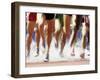 Runners Legs Splashing Through Water Jump of Track and Field Steeplechase Race, Sydney, Australia-Paul Sutton-Framed Photographic Print