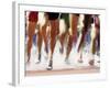Runners Legs Splashing Through Water Jump of Track and Field Steeplechase Race, Sydney, Australia-Paul Sutton-Framed Photographic Print