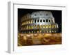 Runners Make Their Way Past the Colosseum in Rome-null-Framed Premium Photographic Print