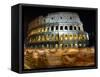 Runners Make Their Way Past the Colosseum in Rome-null-Framed Stretched Canvas