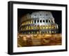 Runners Make Their Way Past the Colosseum in Rome-null-Framed Photographic Print