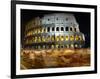 Runners Make Their Way Past the Colosseum in Rome-null-Framed Photographic Print