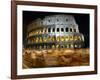 Runners Make Their Way Past the Colosseum in Rome-null-Framed Photographic Print