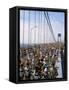 Runners, Marathon, New York, New York State, USA-Adam Woolfitt-Framed Stretched Canvas