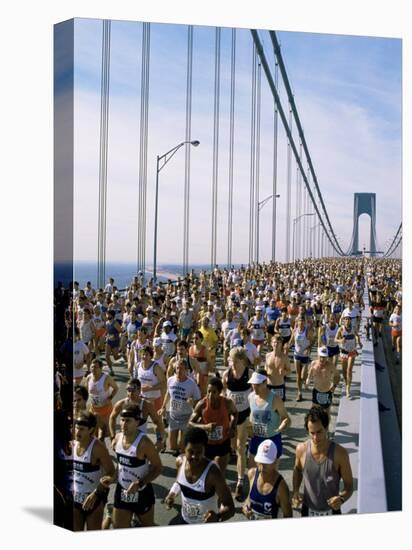 Runners, Marathon, New York, New York State, USA-Adam Woolfitt-Stretched Canvas