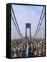 Runners, Marathon, New York, New York State, USA-Adam Woolfitt-Framed Stretched Canvas